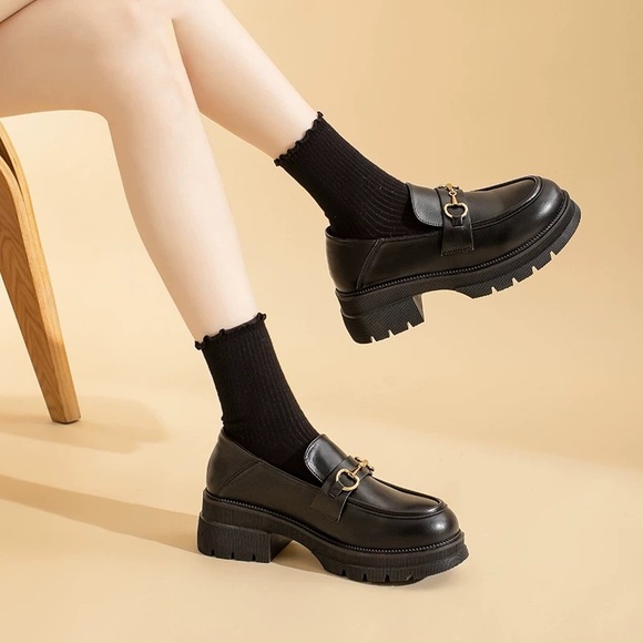 ZHR Women's Chunky Loafers with Buckle Chains size 39 - Picture 7 of 7